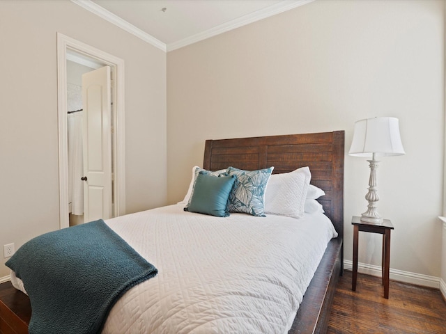 10 Tennis Village Dr, Heath, TX 75032 - bedroom with wood finished floors, baseboards, and crown molding