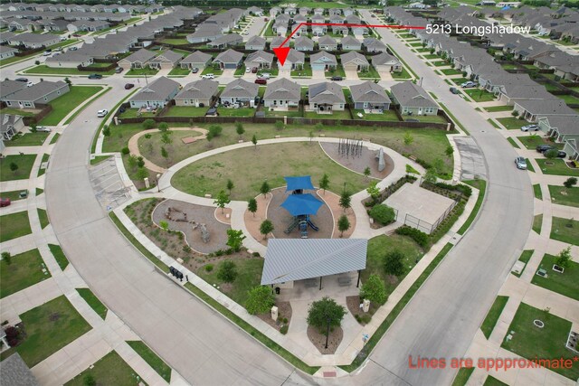 birds eye view of property featuring a residential view