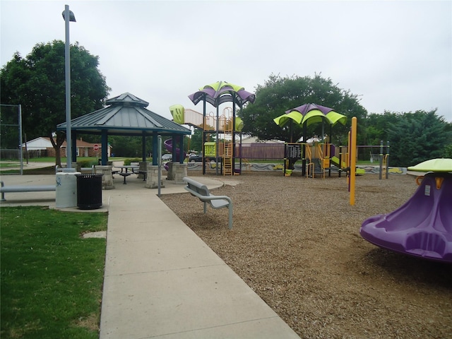 community playground featuring a gazebo