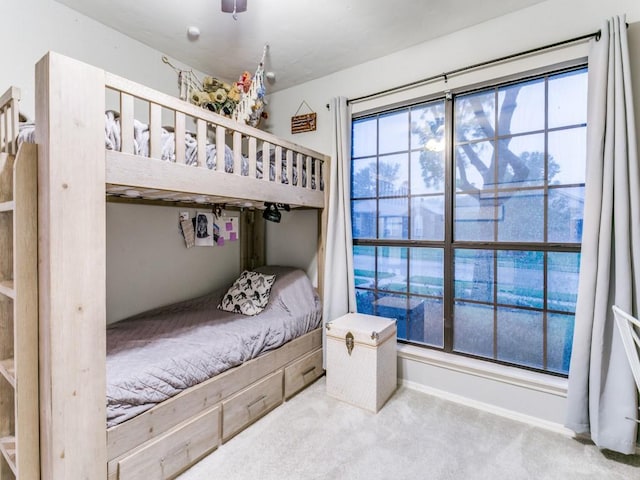 bedroom with carpet floors