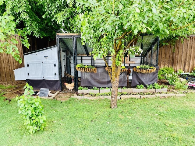 exterior space featuring fence