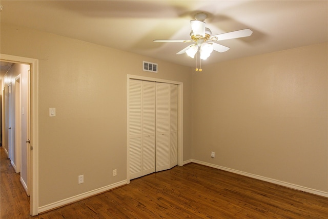 3211 Lockmoor Ln, Dallas, TX 75220 - unfurnished bedroom featuring baseboards, visible vents, wood finished floors, and a closet