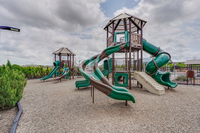 community playground with fence