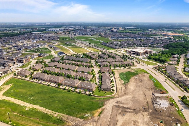 aerial view with a residential view
