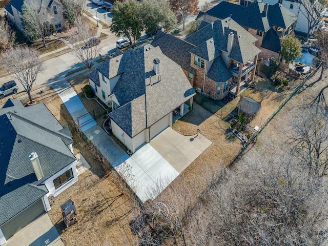 aerial view featuring a residential view