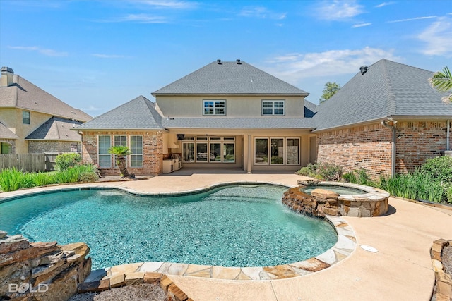 11 Chapel Creek Ln, Shreveport, LA 71106 - view of swimming pool featuring a patio area and a pool with connected hot tub