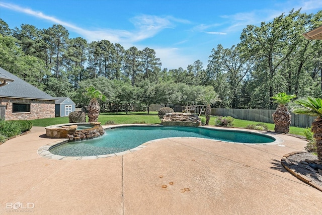 11 Chapel Creek Ln, Shreveport, LA 71106 - view of pool with a pool with connected hot tub and a patio area