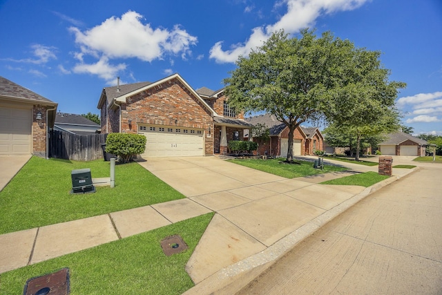 3949 Sunnygate Dr, Fort Worth, TX 76262 - view of front facade featuring brick siding, driveway, and an attached garage