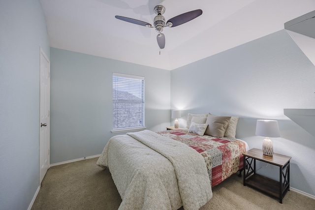 3949 Sunnygate Dr, Fort Worth, TX 76262 - carpeted bedroom featuring a ceiling fan and baseboards