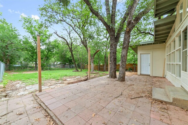 view of patio / terrace with a fenced backyard