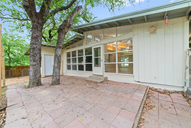 view of patio with fence