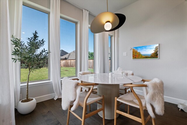 kitchen with ceiling fan, dark wood-style floors, a sink, and a wealth of natural light