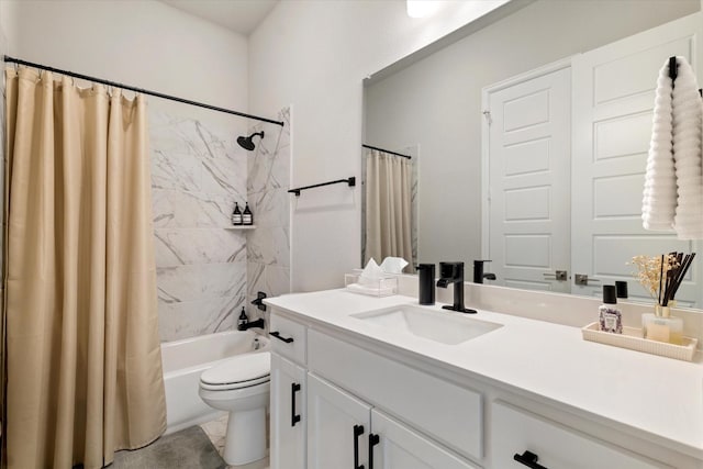 3320 Alexandra Ln, Celina, TX 75009 - full bathroom featuring vanity, toilet, and shower / bath combo with shower curtain