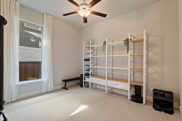 3320 Alexandra Ln, Celina, TX 75009 - unfurnished bedroom with carpet floors, a ceiling fan, and baseboards