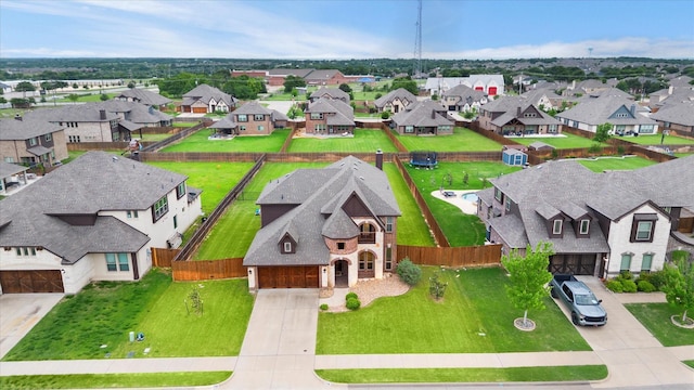 birds eye view of property featuring a residential view