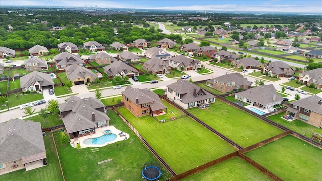 birds eye view of property featuring a residential view