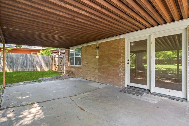 view of patio / terrace with fence