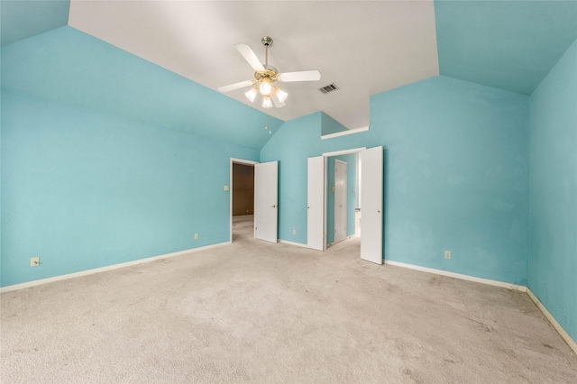 3133 Chimney Hill Dr, Waco, TX 76708 - unfurnished bedroom featuring baseboards, carpet, vaulted ceiling, and visible vents