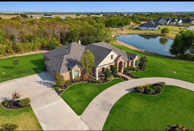 261 Chisholm Ranch Dr, Rockwall, TX 75032 - aerial view featuring a water view