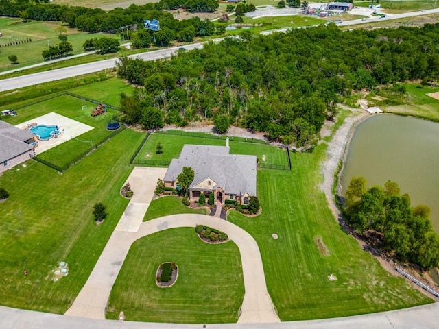 261 Chisholm Ranch Dr, Rockwall, TX 75032 - birds eye view of property featuring a water view