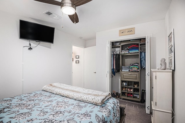 672 Harbor Dr, Azle, TX 76020 - carpeted bedroom featuring a closet and ceiling fan