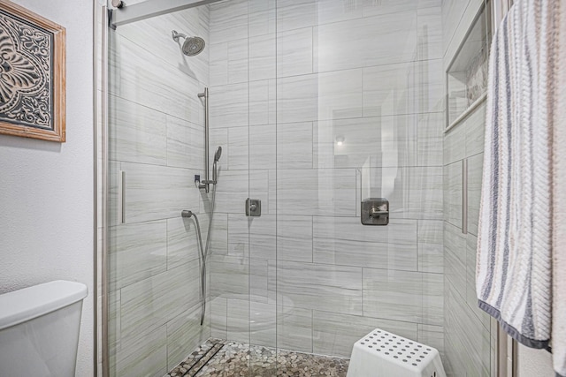 672 Harbor Dr, Azle, TX 76020 - bathroom with toilet and a shower stall