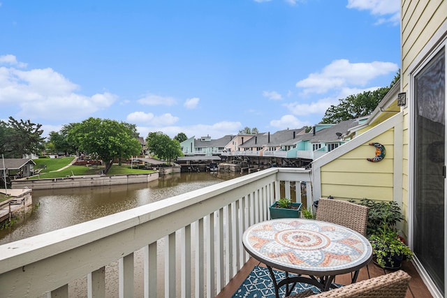 672 Harbor Dr, Azle, TX 76020 - balcony with a water view and a residential view
