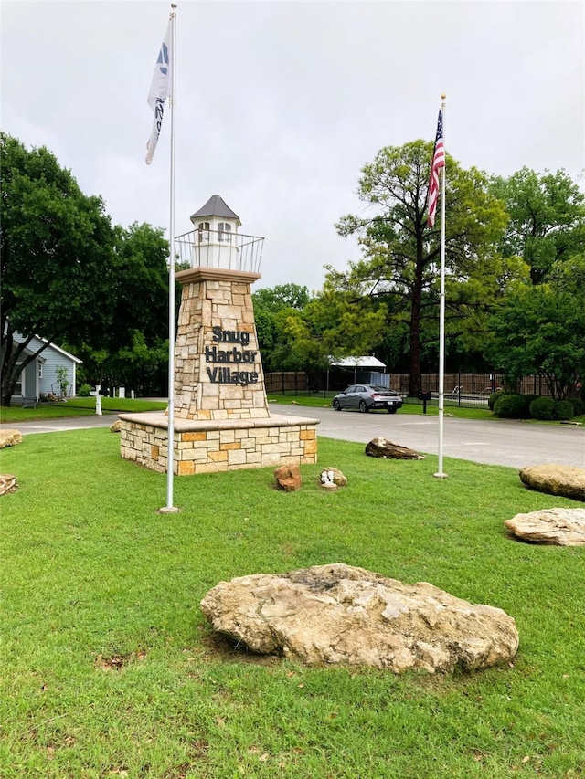 672 Harbor Dr, Azle, TX 76020 - community sign featuring a lawn