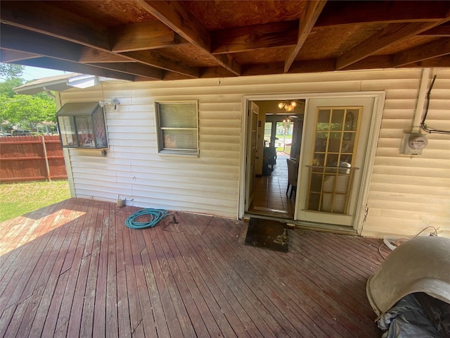 10721 Hermosa Dr, Dallas, TX 75218 - wooden terrace with fence