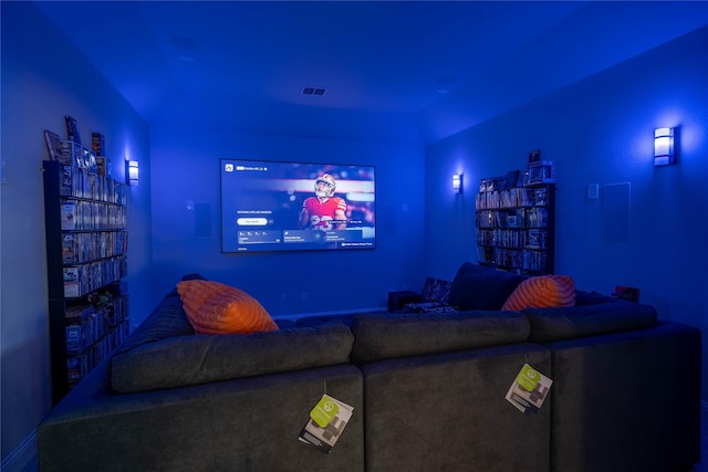 2308 Topaz Dr, Rockwall, TX 75087 - home theater room featuring visible vents