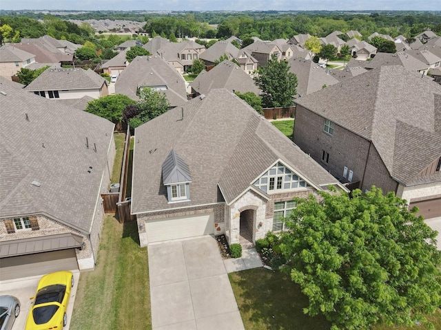 drone / aerial view featuring a residential view