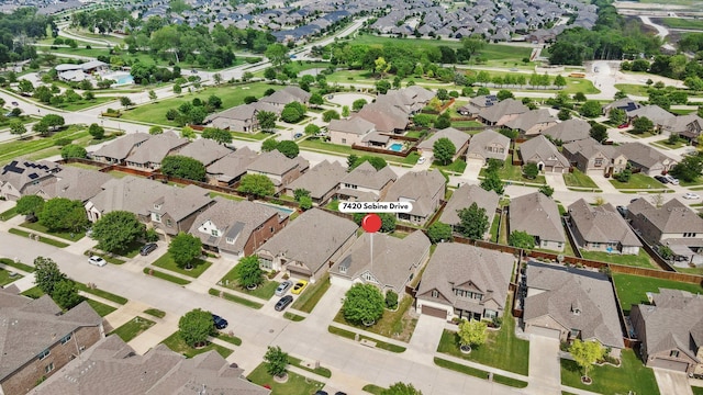 bird's eye view featuring a residential view