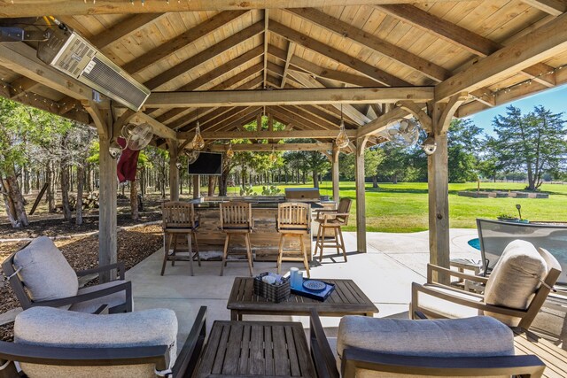 view of patio / terrace featuring a gazebo
