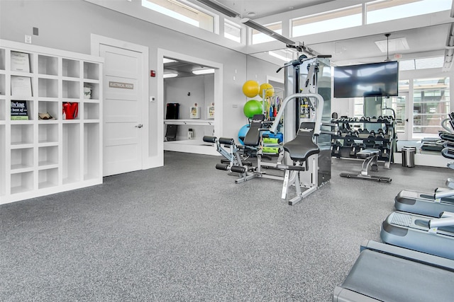 view of gym