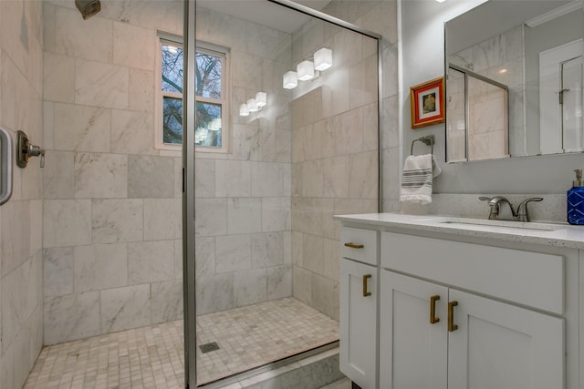 1635 Taft St, Dallas, TX 75208 - full bathroom featuring vanity and a stall shower