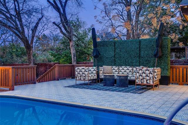 1635 Taft St, Dallas, TX 75208 - view of pool featuring a deck, a fenced in pool, and fence