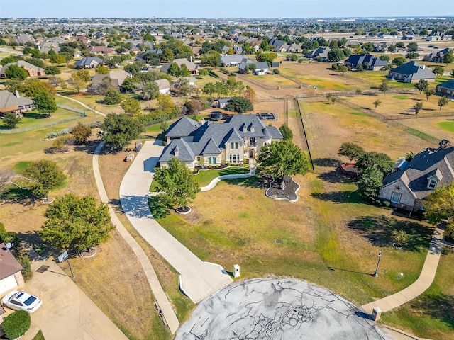 aerial view with a residential view