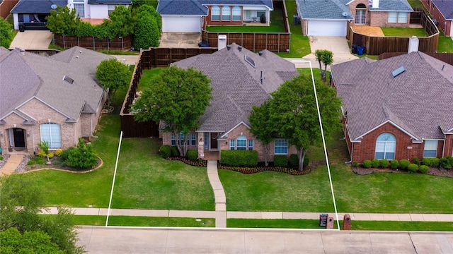 aerial view featuring a residential view