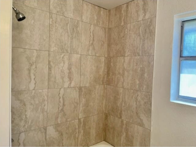 room details with a tile shower