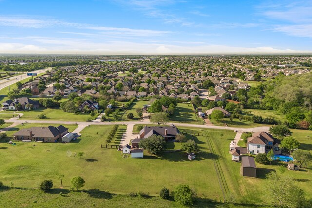 drone / aerial view featuring a residential view