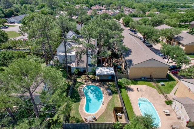 drone / aerial view with a residential view