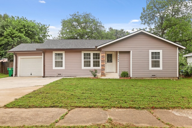 3544 Parker Rd E, Haltom City, TX 76117 - ranch-style house featuring roof with shingles, an attached garage, driveway, and a front lawn