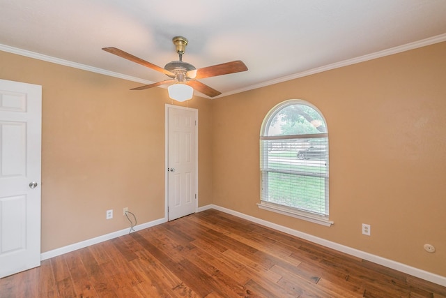 836 Springdale Rd, Bedford, TX 76021 - empty room with baseboards, ornamental molding, and wood finished floors