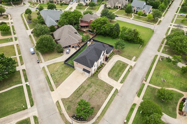 aerial view with a residential view