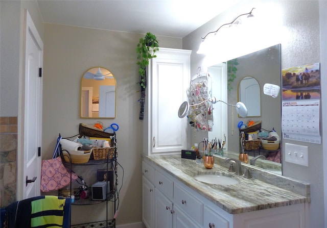bathroom with vanity