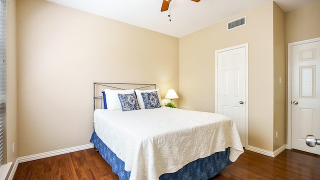 1230 Covina Ct, Allen, TX 75013 - bedroom featuring wood finished floors, baseboards, and a ceiling fan