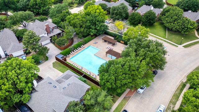 1230 Covina Ct, Allen, TX 75013 - aerial view of residential area with a pool