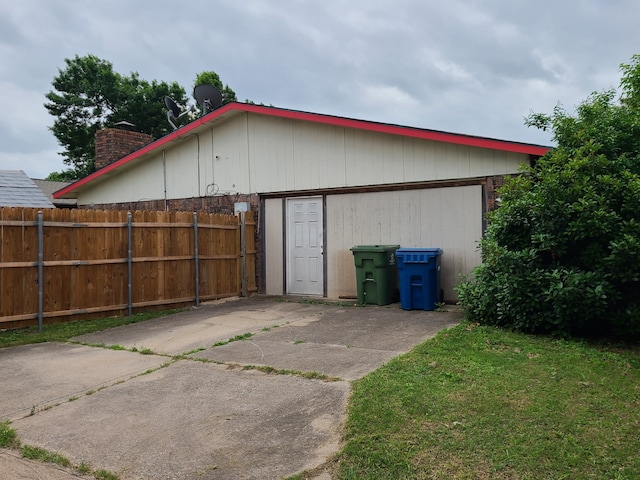 exterior space with fence