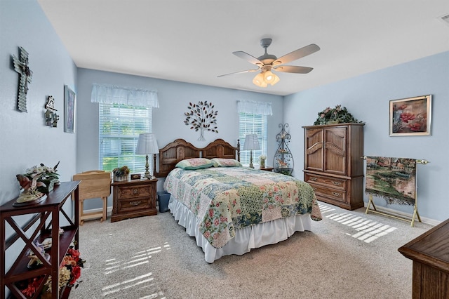 113 Ginger Dr, Pottsboro, TX 75076 - bedroom with light colored carpet and a ceiling fan