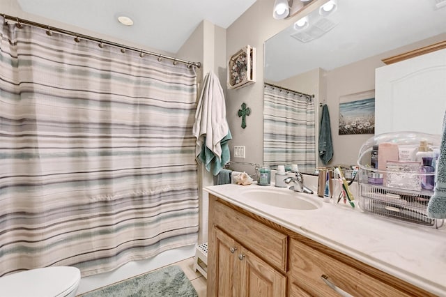 113 Ginger Dr, Pottsboro, TX 75076 - full bath featuring toilet, vanity, and shower / bathtub combination with curtain